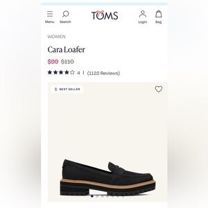 Toms Cara Loafer - Black